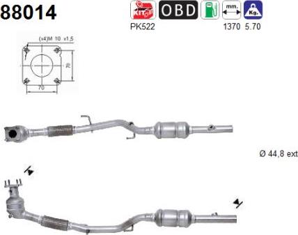 AS 88014 - Катализатор avtokuzovplus.com.ua