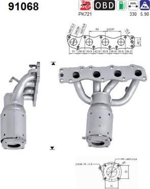 AS 91068 - Каталізатор autocars.com.ua