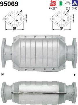 AS 95069 - Каталізатор autocars.com.ua