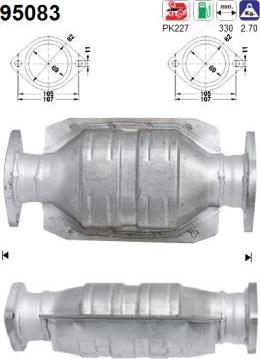 AS 95083 - Каталізатор autocars.com.ua