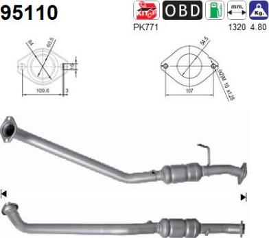 AS 95110 - Каталізатор autocars.com.ua