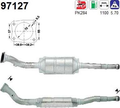 AS 97127 - Каталізатор autocars.com.ua