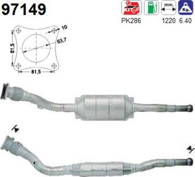 AS 97149 - Каталізатор autocars.com.ua