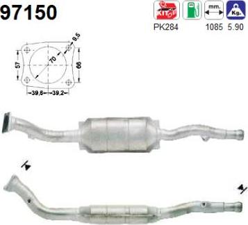 AS 97150 - Каталізатор autocars.com.ua