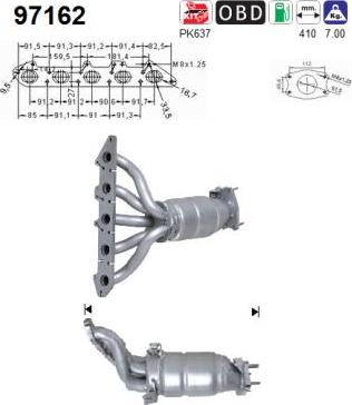 AS 97162 - Каталізатор autocars.com.ua