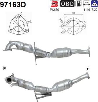 AS 97163D - Каталізатор autocars.com.ua