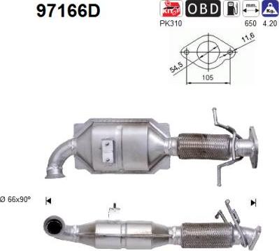 AS 97166D - Каталізатор autocars.com.ua