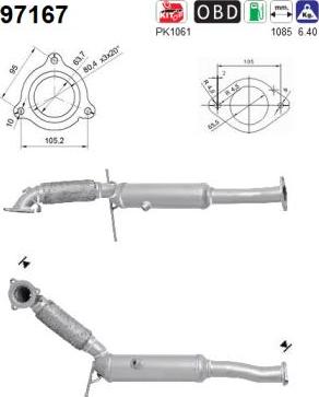 AS 97167 - Каталізатор autocars.com.ua