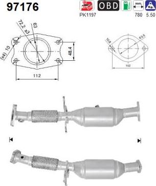 AS 97176 - Каталізатор autocars.com.ua