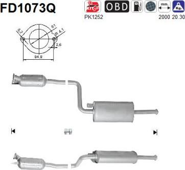 AS FD1073Q - сажі / частковий фільтр, система вихлопу ОГ autocars.com.ua