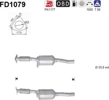 AS FD1079 - сажі / частковий фільтр, система вихлопу ОГ autocars.com.ua