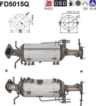 AS FD5015Q - сажі / частковий фільтр, система вихлопу ОГ autocars.com.ua