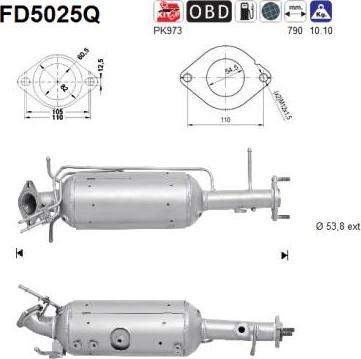 AS FD5025Q - сажі / частковий фільтр, система вихлопу ОГ autocars.com.ua