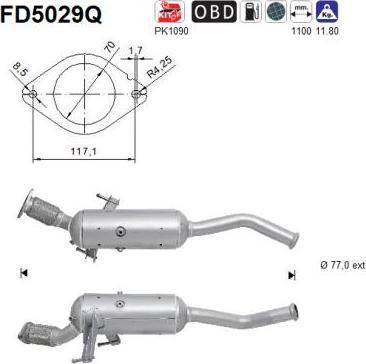 AS FD5029Q - Сажевый / частичный фильтр, система выхлопа ОГ avtokuzovplus.com.ua