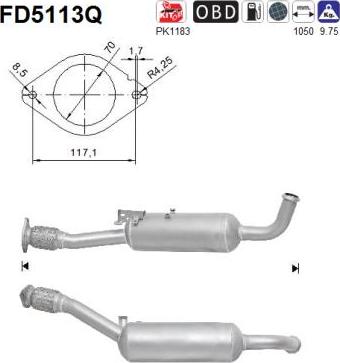 AS FD5113Q - сажі / частковий фільтр, система вихлопу ОГ autocars.com.ua