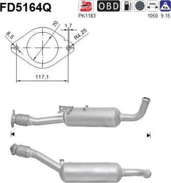 AS FD5164Q - сажі / частковий фільтр, система вихлопу ОГ autocars.com.ua