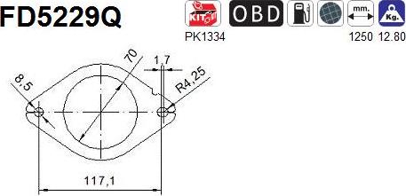 AS FD5229Q - Сажевый / частичный фильтр, система выхлопа ОГ avtokuzovplus.com.ua