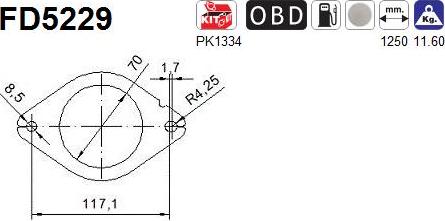 AS FD5229 - Сажевый / частичный фильтр, система выхлопа ОГ avtokuzovplus.com.ua