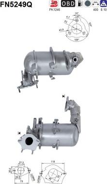 AS FN5249Q - сажі / частковий фільтр, система вихлопу ОГ autocars.com.ua