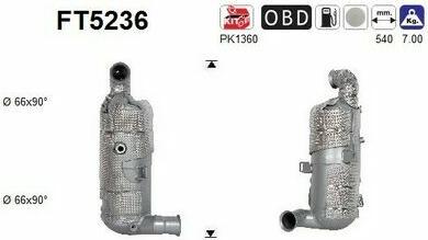 AS FT5236 - сажі / частковий фільтр, система вихлопу ОГ autocars.com.ua