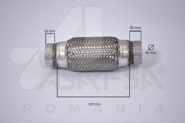 ASAM 60092 - Гофрована труба вихлопна система autocars.com.ua