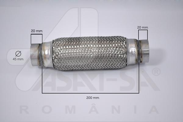 ASAM 60093 - Гофрована труба вихлопна система autocars.com.ua