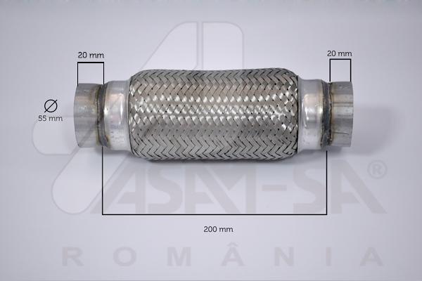 ASAM 60101 - Гофрована труба вихлопна система autocars.com.ua