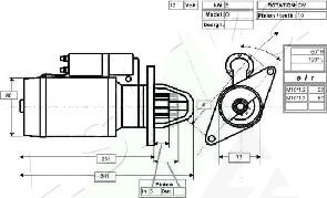 Ashika 003-C952 - Стартер avtokuzovplus.com.ua