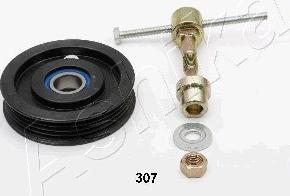Ashika 129-03-307 - Паразитний / провідний ролик, поліклиновий ремінь autocars.com.ua