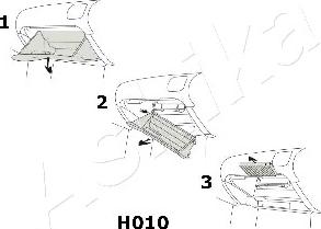 Ashika 21-H0-H010 - Фільтр, повітря у внутрішній простір autocars.com.ua