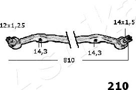 Ashika 27-02-210 - Поперечная рулевая тяга autodnr.net