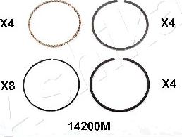 Ashika 29-14200M - Поршневе кільце autocars.com.ua