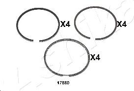 Ashika 34-17880 - Поршневе кільце autocars.com.ua