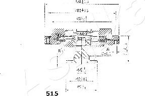 Ashika 36-05-515 - Зчеплення, вентилятор радіатора autocars.com.ua