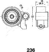 Ashika 45-02-236 - Ролик натяжний ременя ГРМ TOYOTA 4 RUNNER. HILUX. LAND CRUISER вир-во ASHIKA autocars.com.ua