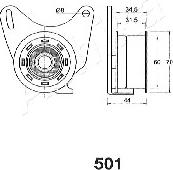 Ashika 45-05-501 - Натяжитель, ремень ГРМ avtokuzovplus.com.ua