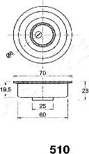 Ashika 45-05-510 - Натяжитель, ремень ГРМ autodnr.net