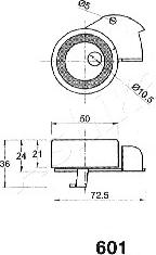 Ashika 45-06-601 - Натягувач, зубчастий ремінь autocars.com.ua