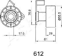 Ashika 45-06-612 - Натяжитель, ремень ГРМ avtokuzovplus.com.ua