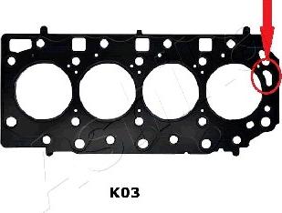 Ashika 46-0K-K03B - Прокладка, головка циліндра autocars.com.ua