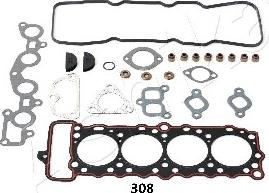 Ashika 48-03-308 - Комплект прокладок, головка циліндра autocars.com.ua