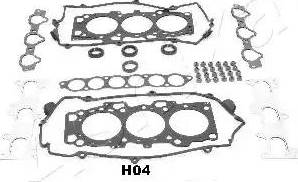 Ashika 48-0H-H04 - Комплект прокладок, головка циліндра autocars.com.ua