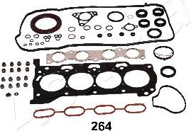 Ashika 49-02-264 - Комплект прокладок, двигун autocars.com.ua