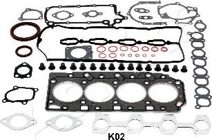 Ashika 49-0K-K02 - Комплект прокладок, двигун autocars.com.ua