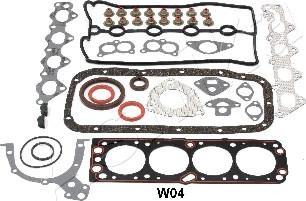 Ashika 49-0W-W04 - Комплект прокладок, двигун autocars.com.ua