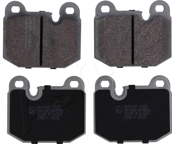 Ashika 50-00-0141 - Гальмівні колодки, дискові гальма autocars.com.ua