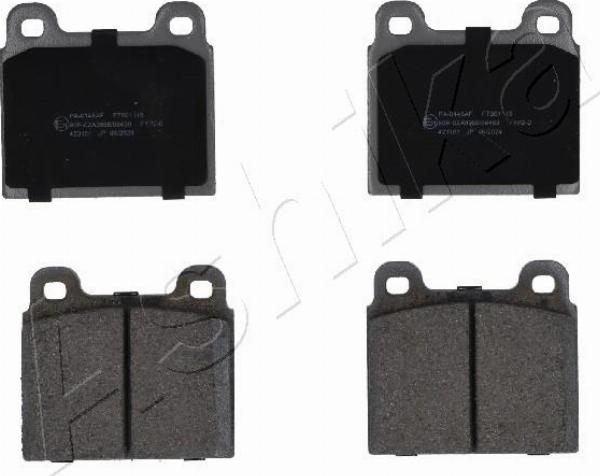 Ashika 50-00-0145 - Гальмівні колодки, дискові гальма autocars.com.ua