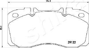 Ashika 50-00-0235 - Гальмівні колодки, дискові гальма autocars.com.ua