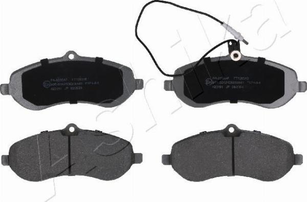 Ashika 50-00-0285 - Гальмівні колодки, дискові гальма autocars.com.ua