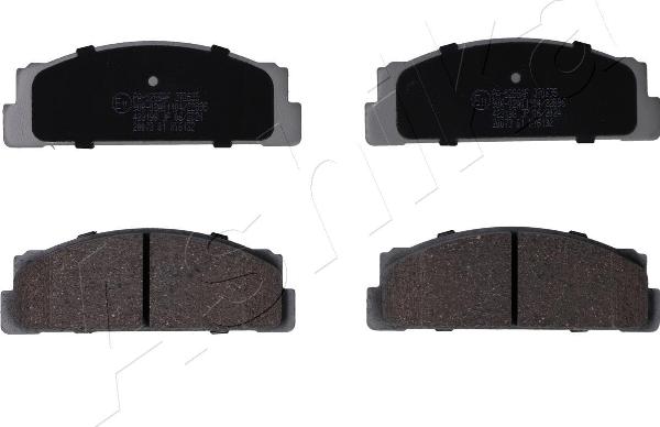 Ashika 50-00-0286 - Гальмівні колодки, дискові гальма autocars.com.ua